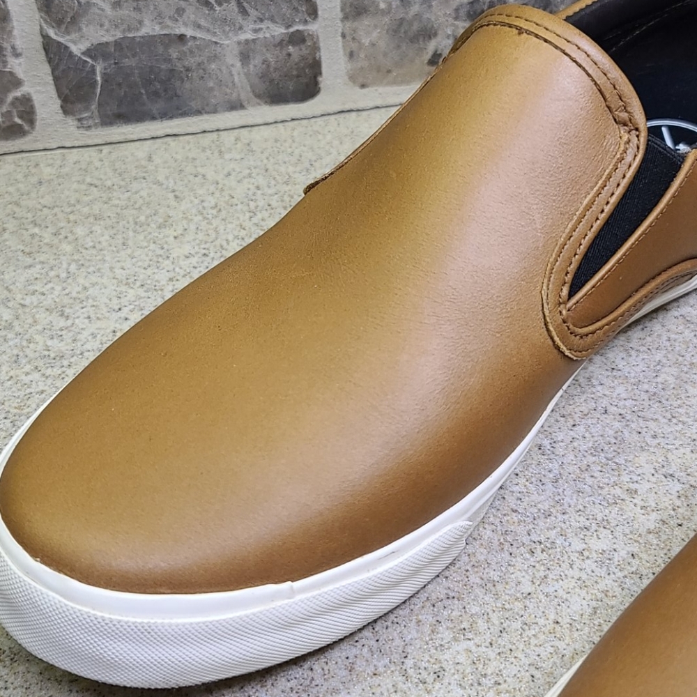 INKKAS MENS BOAT SHOES DARK TAN/BEIGE SIZE 13 - Picture 10 of 14